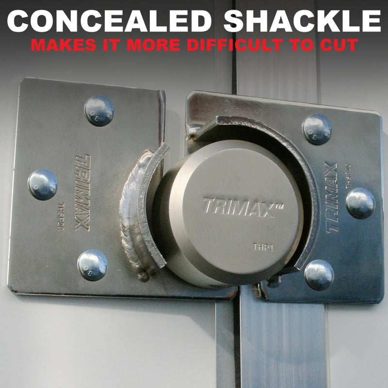 Trimax THP3XL - Trailer Door Lock (3 Pack Keyed Alike) - Shackleless Puck Lock for Trailers, Universal Fit, Weather Resistant - Image 3